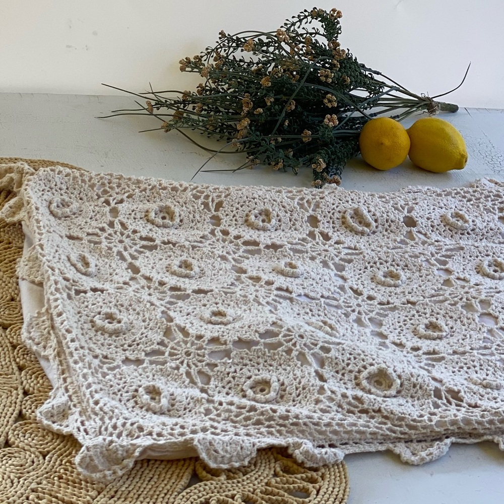 **Crochet Pillow Case Boho Slip Cover